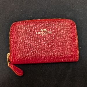 Coach Red Leather Wallet